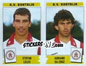 Sticker Stefan Leleu / Adriano Da Cruz - Football Belgium 1995-1996 - Panini