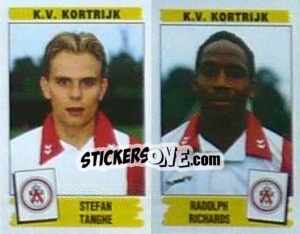 Sticker Stefan Tanghe / Radolph Richards - Football Belgium 1995-1996 n. 428 - Panini