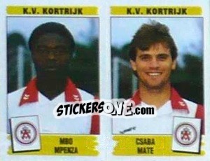 Sticker Mbo Mpenza / Csaba Mate - Football Belgium 1995-1996 n. 429 - Panini