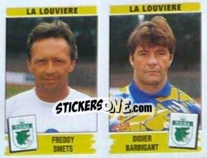 Sticker Freddy Smets / Didier Barbigant - Football Belgium 1995-1996 - Panini