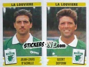 Sticker Jean-Louis D'Achille / Geert Deferm - Football Belgium 1995-1996 - Panini