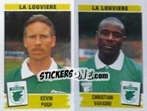 Sticker Kevin Pugh / Christian Vavadio - Football Belgium 1995-1996 n. 434 - Panini