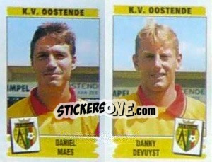 Figurina Daniel Maes / Danny Devuyst - Football Belgium 1995-1996 - Panini