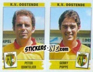 Figurina Peter Quintelier / Gerry Poppe - Football Belgium 1995-1996 n. 445 - Panini