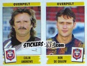 Sticker Colin Andrews / Ron De Grauw - Football Belgium 1995-1996 n. 448 - Panini