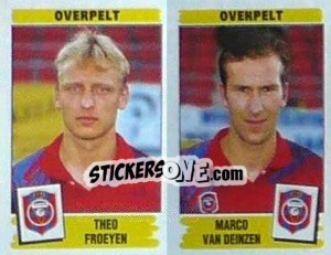 Sticker Theo Froeyen / Marco van Deinzen - Football Belgium 1995-1996 n. 449 - Panini