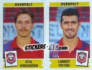 Sticker Vital Verschueren / Lambert Peeters - Football Belgium 1995-1996 n. 450 - Panini