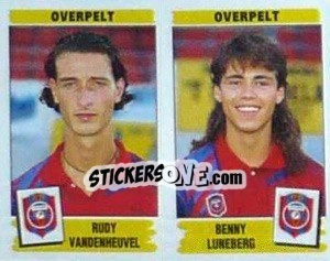 Sticker Rudy Vandenheuvel / Benny Luneberg - Football Belgium 1995-1996 n. 451 - Panini