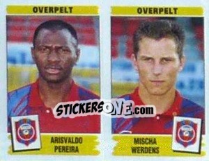 Sticker Arisvaldo Pereira / Mischa Werdens - Football Belgium 1995-1996 - Panini