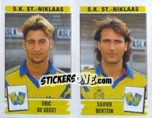 Cromo Eric De Geest / Xavier Bertein - Football Belgium 1995-1996 - Panini