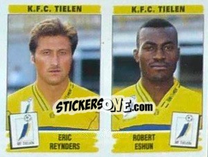 Sticker Eric Reynders / Robert Eshun - Football Belgium 1995-1996 n. 465 - Panini