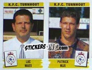Cromo Luc Maes / Patrick Nijs - Football Belgium 1995-1996 - Panini