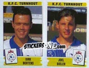 Sticker Dirk Bertens / Joel Bielen - Football Belgium 1995-1996 - Panini