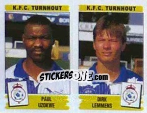 Figurina Paul Uzokwe / Dirk Lemmens - Football Belgium 1995-1996 - Panini