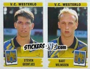 Sticker Steven Geentjes / Bart Wilmssen - Football Belgium 1995-1996 n. 481 - Panini
