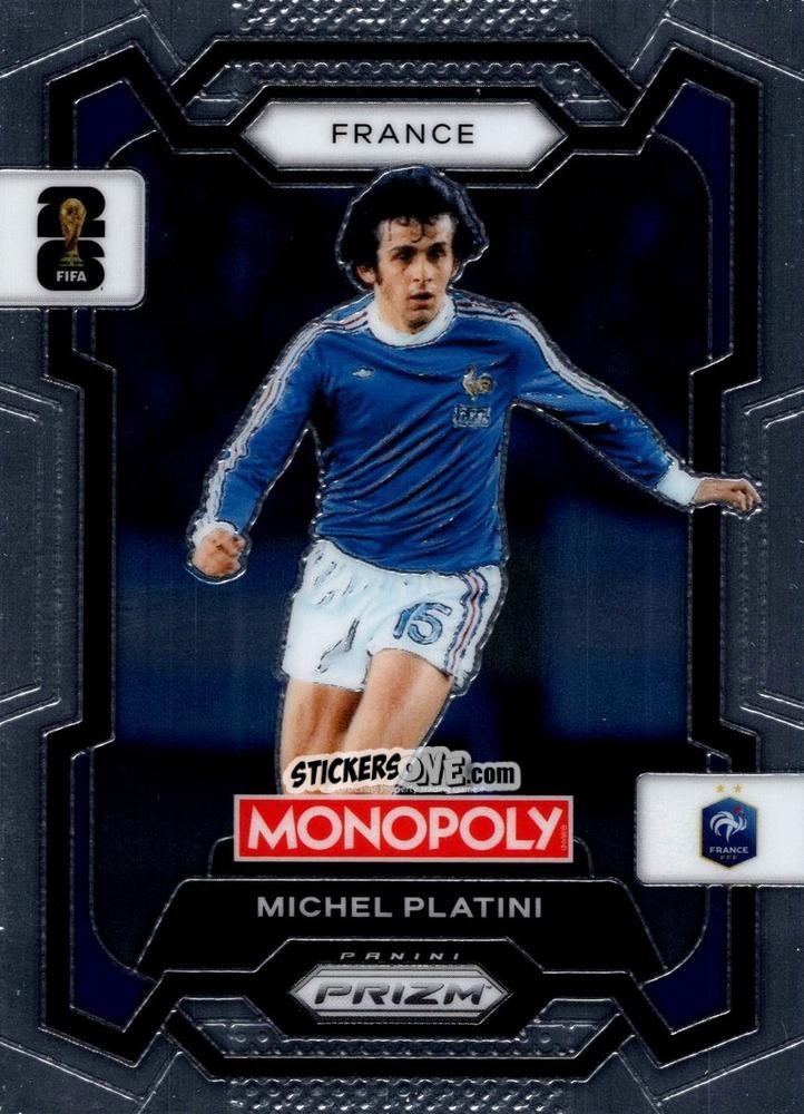 Figurina Michel Platini - Monopoly Prizm Fifa World Cup 26 n. 13 - Panini