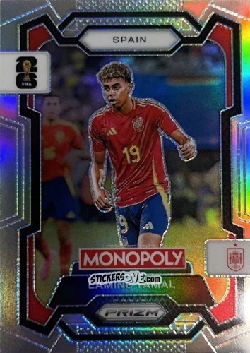 Figurina Lamine Yamal - Monopoly Prizm Fifa World Cup 26 n. 41 - Panini