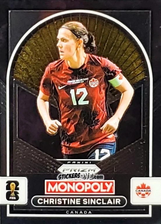 Cromo Christine Sinclair - Monopoly Prizm Fifa World Cup 26 n. 100 - Panini