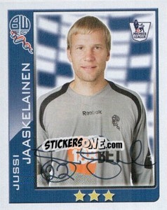 Cromo Jussi Jaaskelainen - Premier League Inglese 2009-2010 - Topps