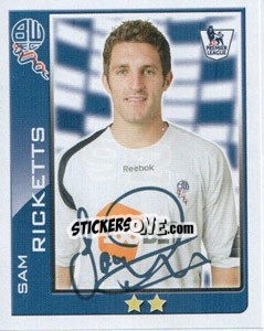 Sticker Sam Ricketts - Premier League Inglese 2009-2010 n. 92 - Topps