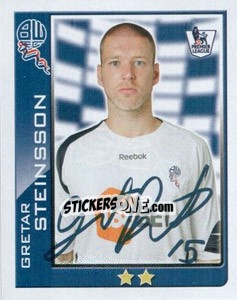 Sticker Gretar Steinsson - Premier League Inglese 2009-2010 n. 93 - Topps