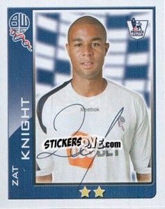 Sticker Zat Knight - Premier League Inglese 2009-2010 - Topps