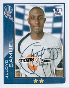 Sticker Jlloyd Samuel - Premier League Inglese 2009-2010 n. 95 - Topps