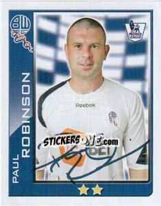 Sticker Paul Robinson - Premier League Inglese 2009-2010 - Topps
