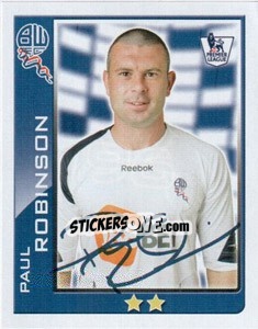 Sticker Paul Robinson - Premier League Inglese 2009-2010 n. 96 - Topps