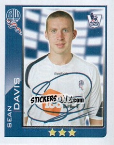 Sticker Sean Davis - Premier League Inglese 2009-2010 n. 99 - Topps