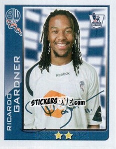 Cromo Ricardo Gardner - Premier League Inglese 2009-2010 n. 100 - Topps