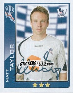 Figurina Matt Taylor - Premier League Inglese 2009-2010 - Topps