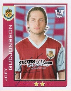 Figurina Joey Gudjonsson - Premier League Inglese 2009-2010 - Topps