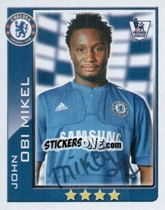 Sticker John Obi Mikel - Premier League Inglese 2009-2010 n. 144 - Topps