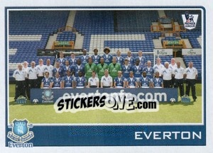 Figurina Everton team - Premier League Inglese 2009-2010 - Topps