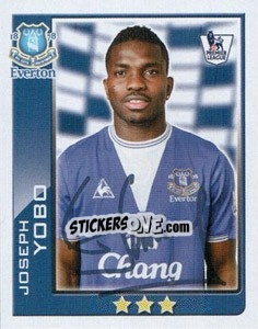 Sticker Joseph Yobo - Premier League Inglese 2009-2010 n. 155 - Topps