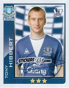 Sticker Tony Hibbert - Premier League Inglese 2009-2010 - Topps