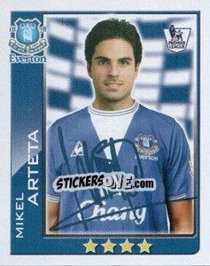 Sticker Mikel Arteta - Premier League Inglese 2009-2010 n. 165 - Topps