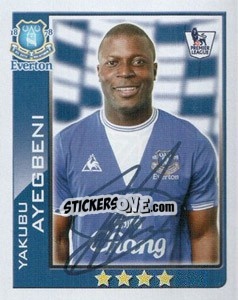 Figurina Yakubu Ayegbeni - Premier League Inglese 2009-2010 - Topps