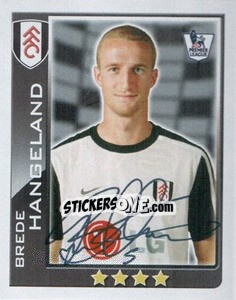 Figurina Brede Hangeland - Premier League Inglese 2009-2010 - Topps