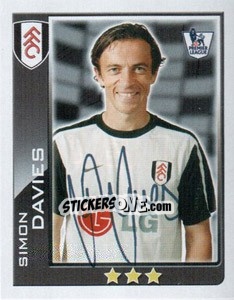 Figurina Simon Davies - Premier League Inglese 2009-2010 - Topps
