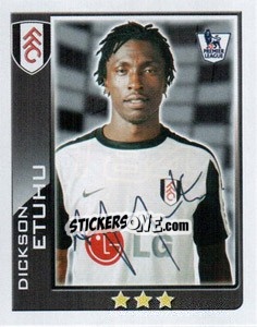 Sticker Dickson Etuhu - Premier League Inglese 2009-2010 - Topps