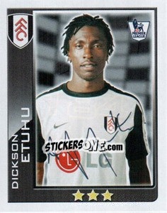 Figurina Dickson Etuhu - Premier League Inglese 2009-2010 - Topps