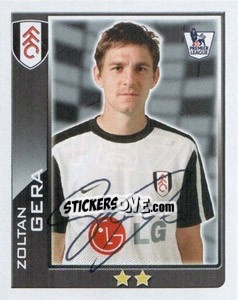 Sticker Zoltan Gera - Premier League Inglese 2009-2010 n. 187 - Topps
