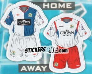 Sticker Blackburn Rovers kits - Premier League Inglese 2009-2010 n. 216 - Topps