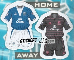 Cromo Everton kits - Premier League Inglese 2009-2010 - Topps
