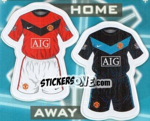 Cromo Manchester United kits - Premier League Inglese 2009-2010 - Topps