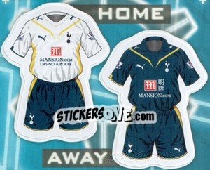 Cromo Tottenham Hotspur kits - Premier League Inglese 2009-2010 - Topps