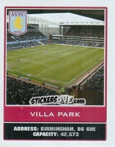 Figurina Villa Park - Premier League Inglese 2009-2010 - Topps