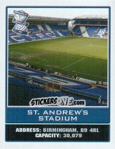 Figurina St Andrew's Stadium - Premier League Inglese 2009-2010 - Topps